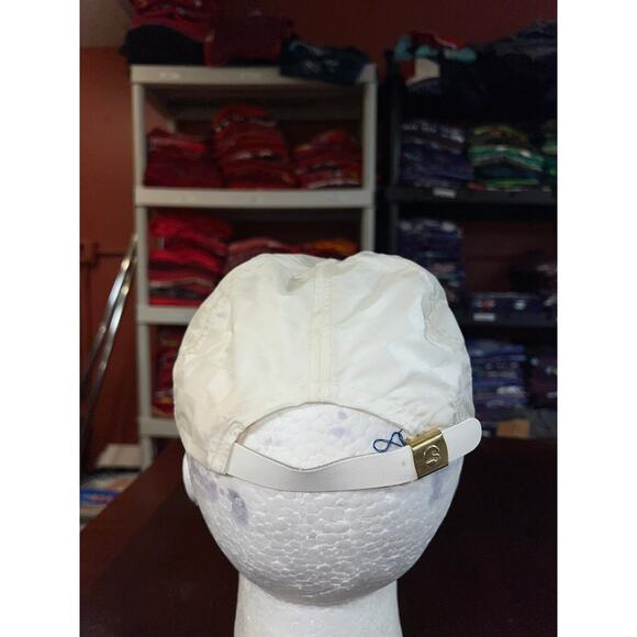 Vintage TBS Sports Hat White Checkered Yellowed Cap Headwear 90s 1990s - Picture 5 of 7